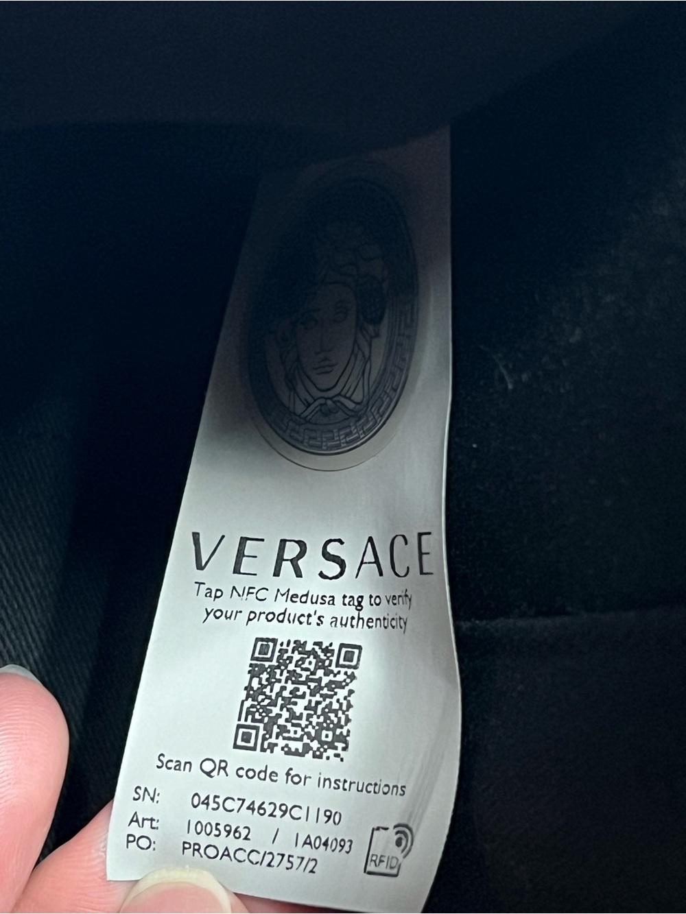 Versace Virtus Beige Crossbody Bag with Gold Chain with COA - Picture 10 of 12